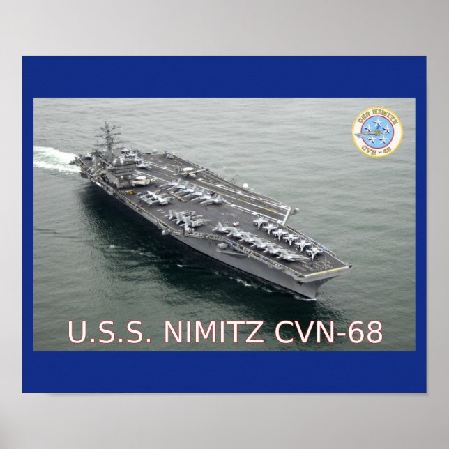 POSTER do USS Nimitz CVN-68 (Frente)