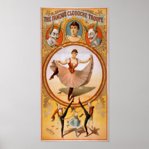 Poster do VAUDEVILLE de CircusAct do francês do
