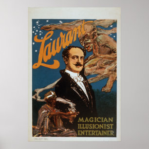 Poster do VAUDEVILLE do Illusionist do mágico de