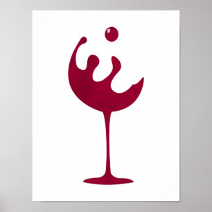 Poster do vidro de vinho tinto