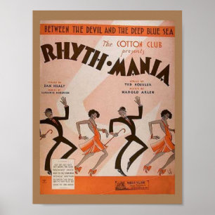 poster do vintage clube de jazz africano-americano