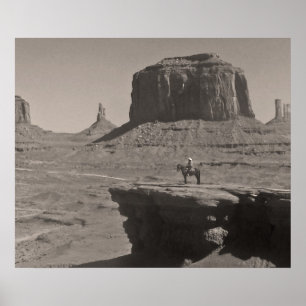Poster do Vintage Monument Valley Cowboy