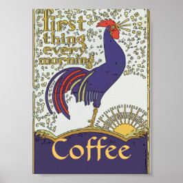 Poster do Vintage Rooster, editar texto