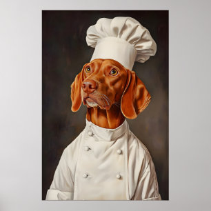 Poster do Vizsla com Chapéu de Chef, Poster de Ani