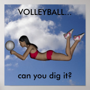 Poster do voleibol das mulheres