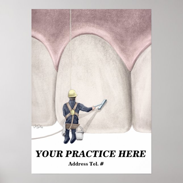 Poster do Washer dos dentes (PERSONALIZADO) (Frente)