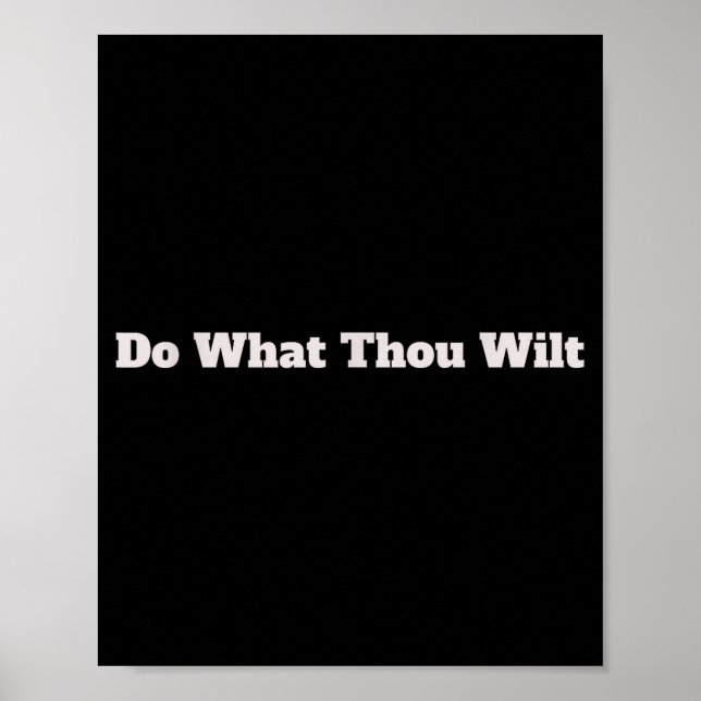 Poster Do What Thou Wilt Funny  (Frente)