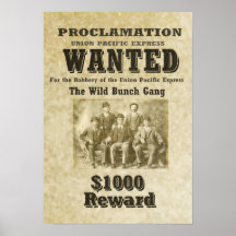 Poster DO WILD BUNCH GANG - Tamanhos Personalizado