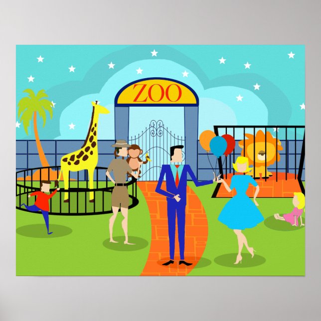 Poster do Zoo Vintage (Frente)