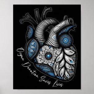 Poster Doação de órgãos salva vidas transplante cardíaco