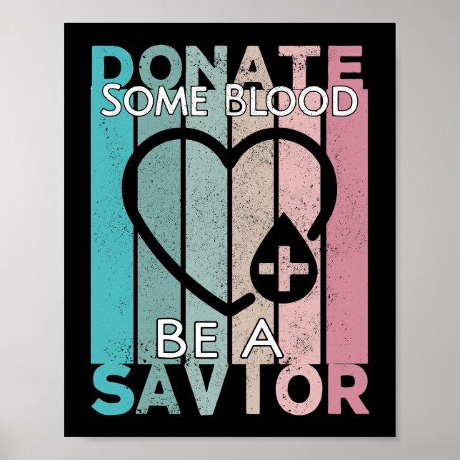 Poster Doar Algum Sangue Ser Um Estilo De Retrô De Vintag (Frente)