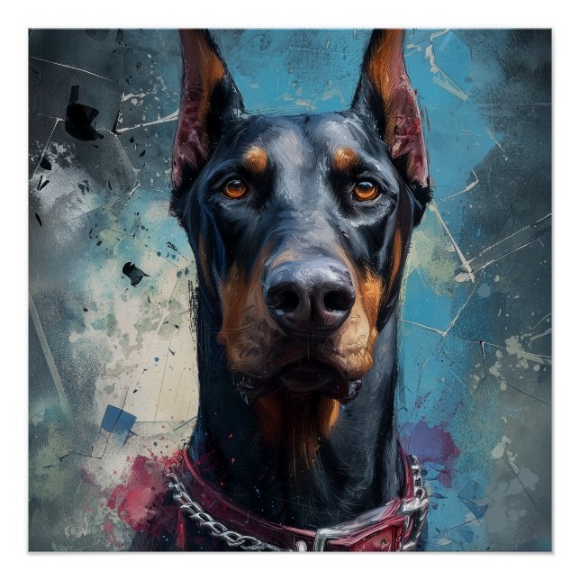 Póster Doberman – Força e Lealdade (Frente)