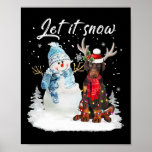 Poster Dobermann Papais noeis Cachorro Natal Snowman Xmas<br><div class="desc">Papais noeis Dobermann Cão Natal Snowman Xmas Pajama 1</div>