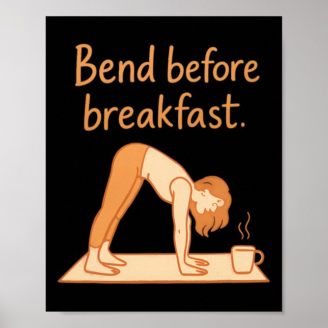 Poster Dobre-se Antes do Café da Manhã Design de Café de  (Frente)