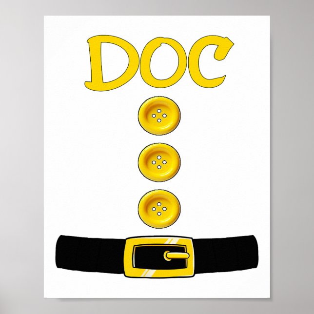 Poster Doc Dwarf Halloween Cor do Figurino Correspondente (Frente)