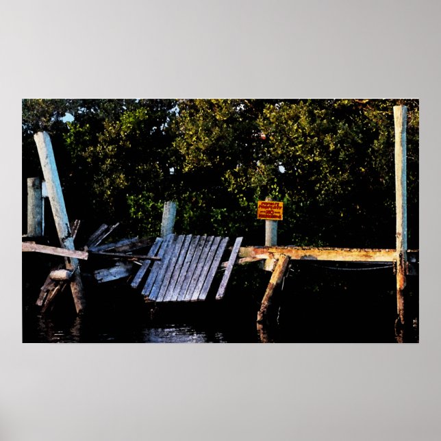 Póster Doca de barco destruída em propriedade privada (Frente)