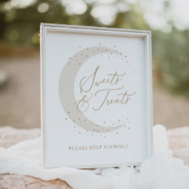 Poster Doçarias e Tratamentos de Chás de fraldas de Lua N