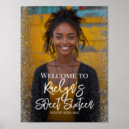 Poster Doce 16 boas vindas do partido com foto