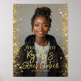 Poster Doce 16 boas vindas do partido com foto