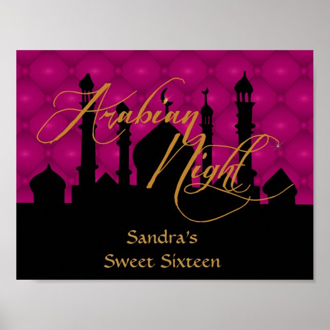 Póster Doce 16 Festa de aniversário (Frente)