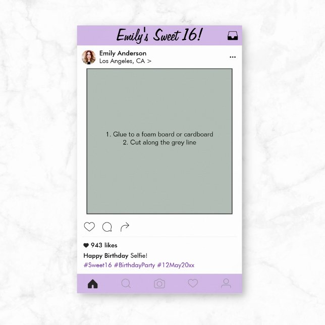 Poster Doce 16 Quadro de moldura para cabine de fotos de  (Criador carregado)