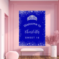 Doce 16 royal blue glitter bem-vindo
