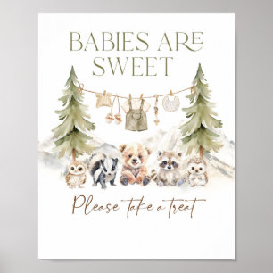 Poster Doce Aventura Florestal Menino Chá de Bebê