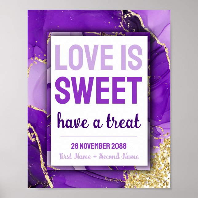 Poster Doce Bat Mitzvah Wedding Dessert Candy Bar (Frente)