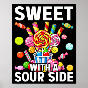 Poster Doce Com Um Lado Azedo Divertido Remendo De Doce D