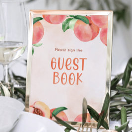 Poster Doce como Sinal de Livro de Convidado de Chá de fr