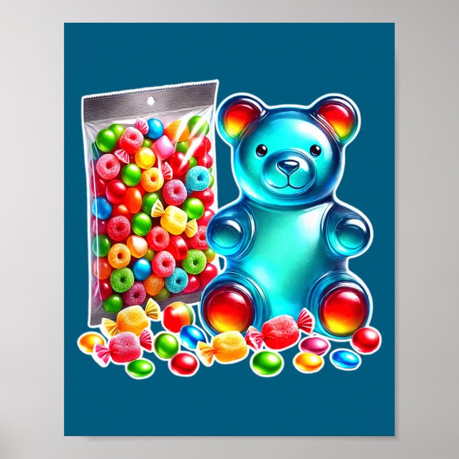 Poster doce de urso gomoso azedo  (Frente)