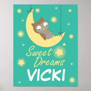 Poster Doce design de Sonhos para crianças.