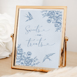 Poster Doce e Tratamentos de Chás de fraldas de Chinoiser