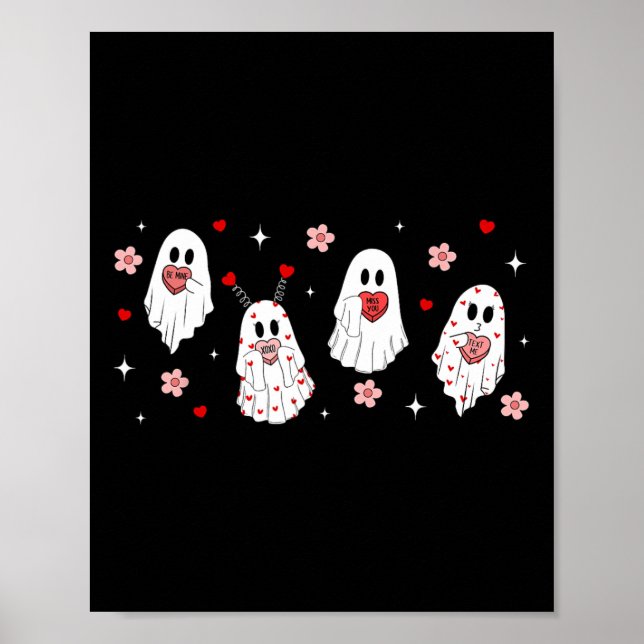 Poster Doce Fantasma de São Valentim Coração de Doce Você (Frente)