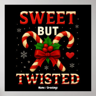Poster Doce, Mas Doce Torcido, Cané Engraçado De Natal En