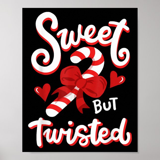 Poster Doce, Mas Entorcido, Doces De Natal Engraçado Xmas (Frente)