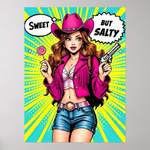 Poster Doce mas vadia salgada - Arte Pop da Retrora Ocide