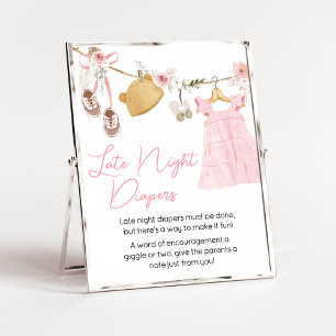 Poster Doce Menina Boho Roupa Fraldas Noturnas Tardes