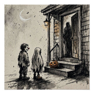 Póster Doce ou travessura Halloween Horror