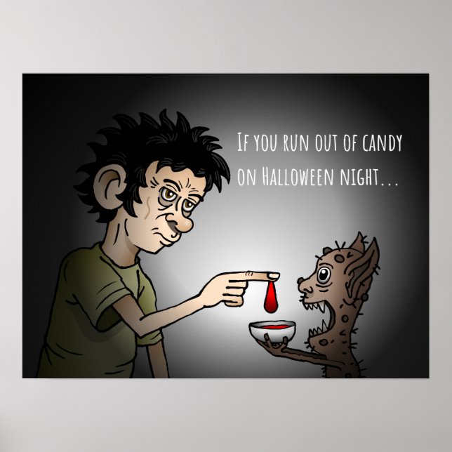 Poster Doce ou Travessura na Noite de Halloween (Frente)