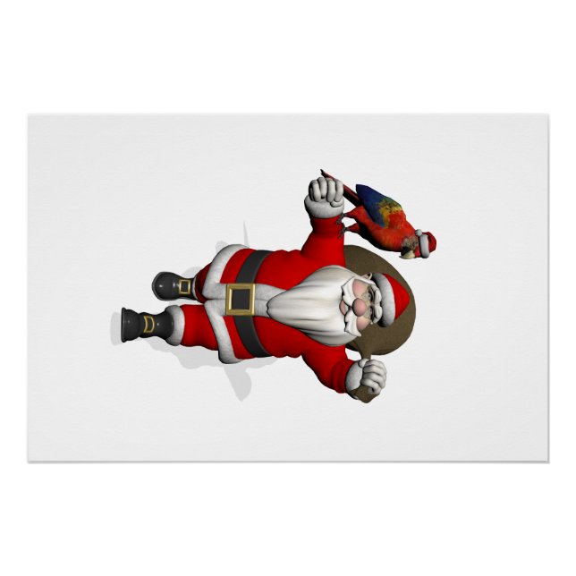 Póster Doce Papai Noel Ama Araras Papagaios (Frente)