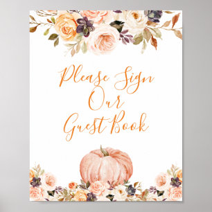 Poster Doce Pumpkin Rustic Floral Por Favor Assine Nosso 