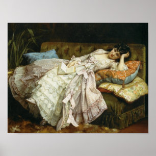 Póster Doce que não faz nada por Auguste Toulmouche, 187