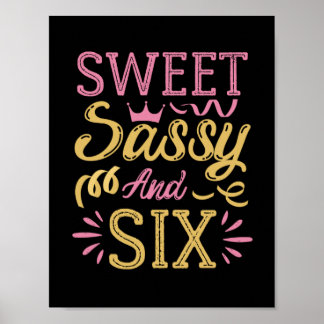 Poster Doce Sassy e Seis, Engraçados Aniversário