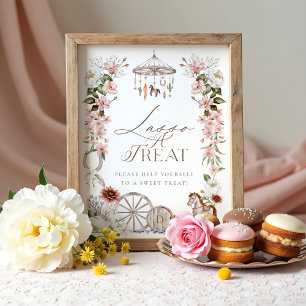 Poster Doce Tratamentos Wild Western Rodeo Chá de fraldas