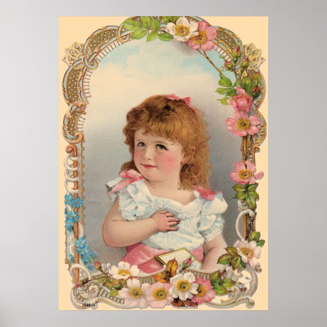 Poster Doce Vintage Girl (Frente)