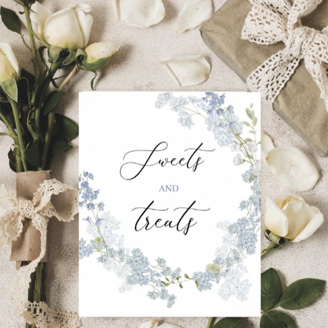 Poster Doces de aquarela tratam Chá de fraldas de flores  (Criador carregado)