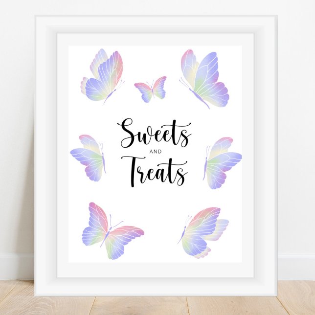 Poster Doces e guloseimas de borboletas (Criador carregado)