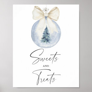 Poster Doces e guloseimas para chá de bebê de inverno