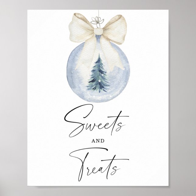 Poster Doces e guloseimas para chá de bebê de inverno  (Frente)
